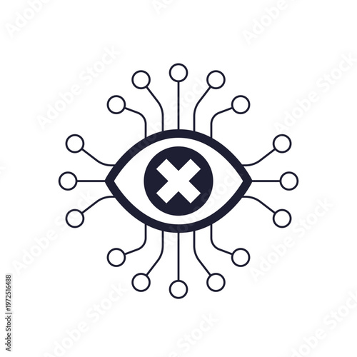 blind spot icon, computer vision and artificial intelligence