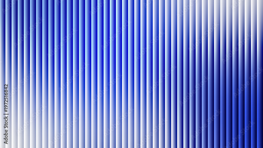 Obraz premium Abstract blue and white ribbed glass background with vertical fluted lines and soft gradient for modern minimalist design
