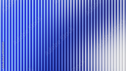 Abstract Blue and White Ribbed Glass Background with Vertical Stripes and Gradient Texture