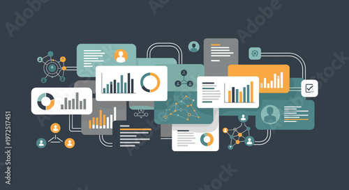 A modern graphic illustrates a hierarchical connection between individuals, conveying concepts of leadership, mentorship, and relationships for busine