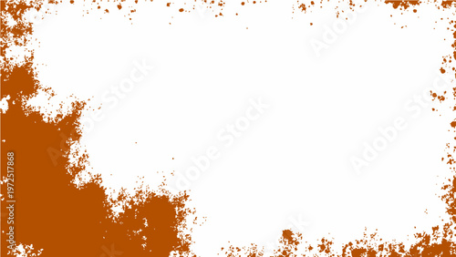 Vector An abstract artistic frame in earthy brown, with rugged, irregular edges embracing an open center. A canvas for your design. 