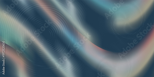 Abstract background featuring a gray-blue color gradient with empty space, complemented by a grainy, noisy, and grungy texture. Bright light and a glowing effect add a dynamic touch