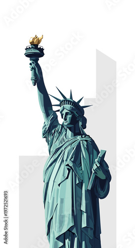 The Statue of Liberty, a colossal neoclassical sculpture on Liberty Island in New York Harbor, stands as a symbol of freedom and democracy.