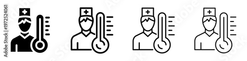 Fotografía Doctor With Thermometer Icon