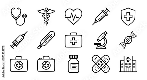 set of medical icons
