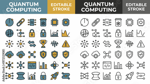Futuristic quantum computing circuit board design with glowing blue lines and abstract connections on dark background