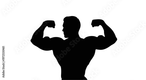 A muscular man flexing his arms.