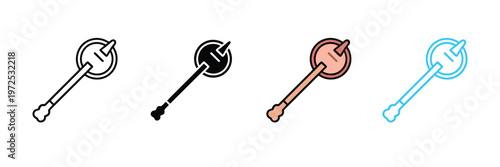 Electric String Trimmer Icon for Garden Maintenance, Grass Cutting, and Landscaping Equipment Symbol. Symbol Vector Illustration.