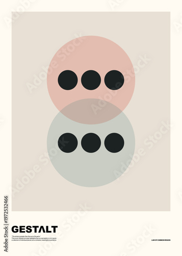 Gestalt Figure Ground Relationship - Minimalist Contrast Poster - Vector Illustration