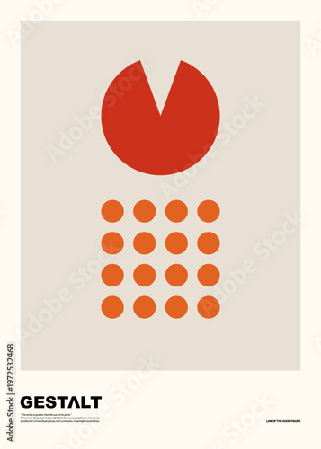 Gestalt Law of Common Fate - Geometric Movement Design - Vector Illustration