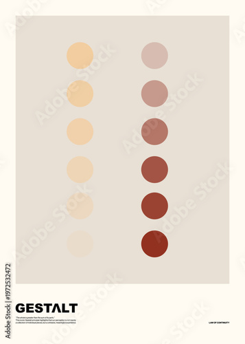 Gestalt Law of Continuity - Abstract Geometric Motion Poster - Vector Illustration