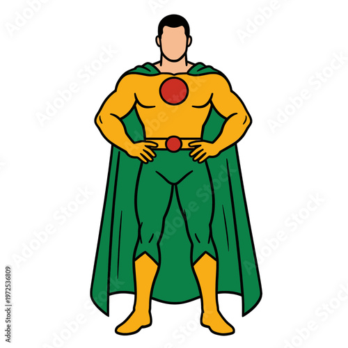 Superhero Vector Icon in Bold Colors