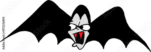 Photos PNG of a bat cartoon isolated on white for web and mobile applications