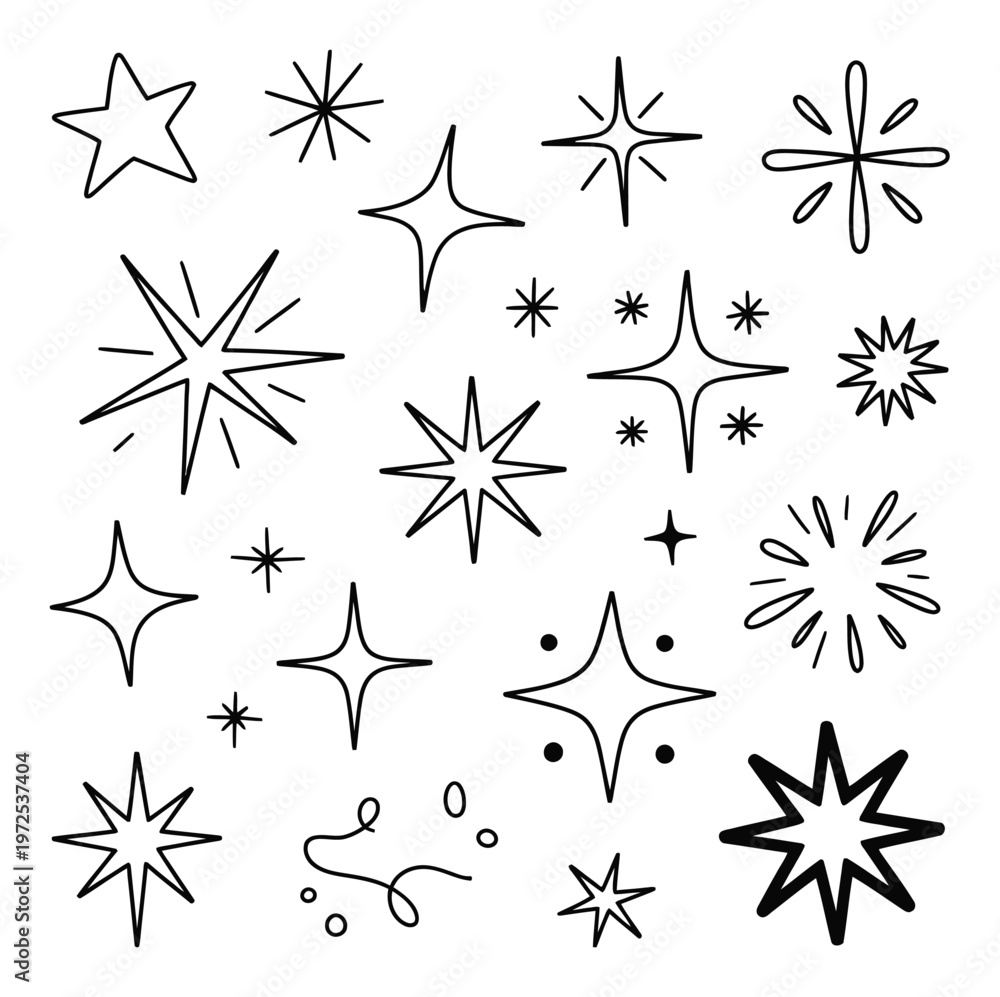 Obraz premium Starburst Shapes Vector Illustration