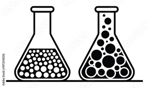 Two Flasks with Bubbles: Science and Experimentation Iconography