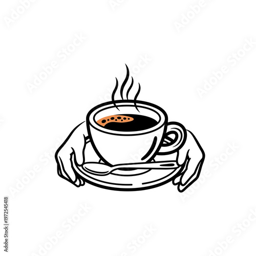 Hand-Held Coffee: A comforting close-up captures a pair of hands cradling a steaming cup of coffee. It’s an invitation to pause, relax, and savor the rich aroma and warmth.