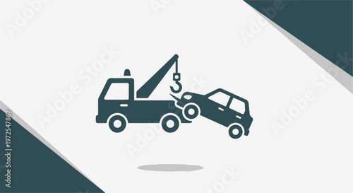 Tow truck recovering a stranded vehicle.