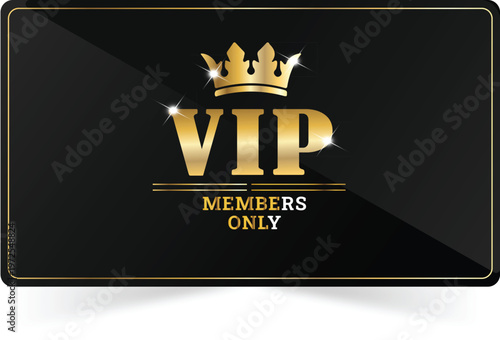 VIP membership card luxury gold design premium exclusive badge