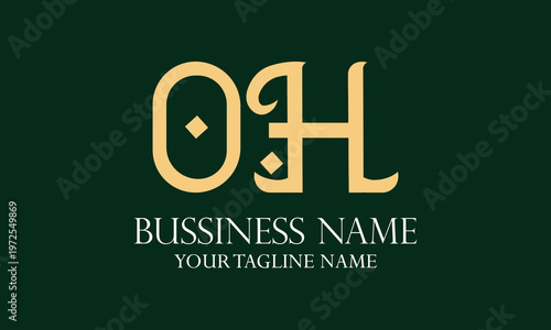 OH o oh initial logo | initial based abstract modern minimal creative logo, vector template image. luxury logotype logo, real estate homie logo. typography logo. initials logo
