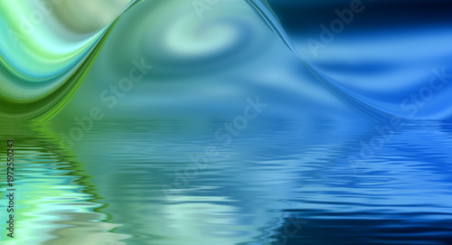 Colorful waves and reflections on still water surface in a natural setting during daytime