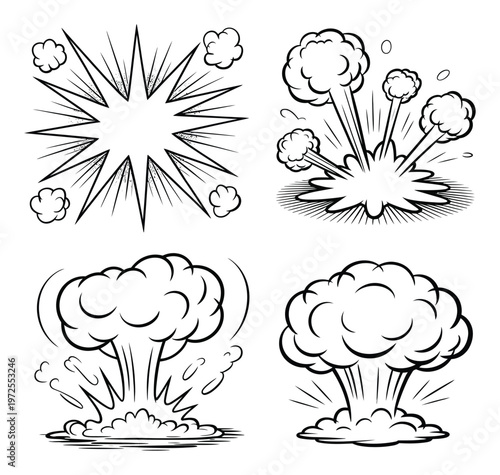 Comic Book Style Explosions and Sound Effects Collection
