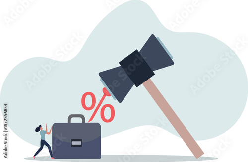 Federal Reserve low interest rate or central bank with long time zero percent interest rate until economic recover concept.person's life situation and his activities.