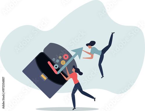 Economic recovery, bouncing from crisis or company return from loss to make profit, growth and success, business challenge in recession.person's life situation and his activities.