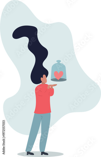 Life insurance family protection, guarding and security cover your love one, protect from illness, health or disease concept.person's life situation and his activities.