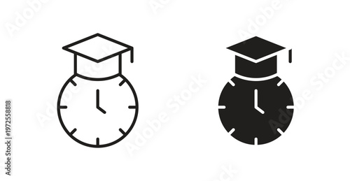 Course of time icon for web design. icon symbol vector