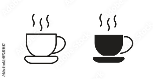 Cup of coffee icon for web design. icon symbol vector