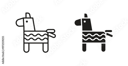 Donkey pinata icon for web design. icon symbol vector