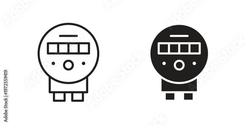 electric meter icon for web design. icon symbol vector