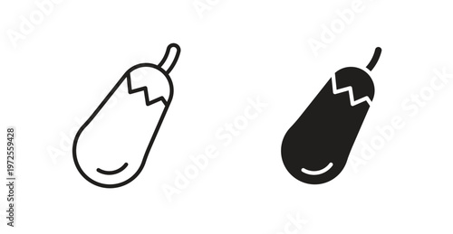 Eggplant icon for web design. icon symbol vector