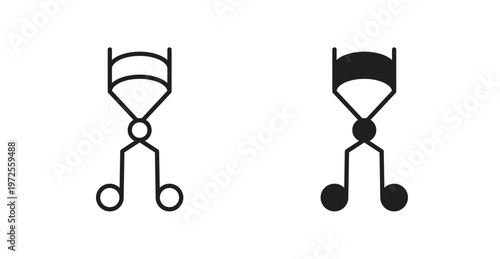 Eyelash curler icon for web design. icon symbol vector