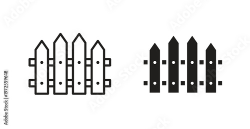 Fence icon for web design. icon symbol vector