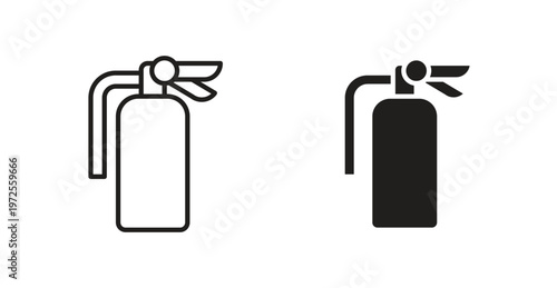 Fire extinguisher icon for web design. icon symbol vector