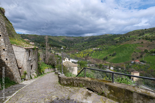 Wallpaper Mural View of the landscape around the houses of Oriolo, a village in Calabria, Italy. Torontodigital.ca