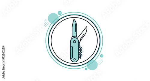 Vector illustration of swiss army knife icon vector illustration