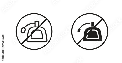 Forbidden perfume sign for web design. icon symbol vector