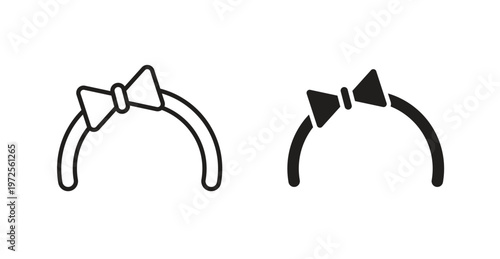 Hair tie icon for web design. icon symbol vector
