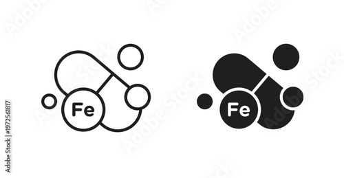 Iron capsule icon for web design. icon symbol vector