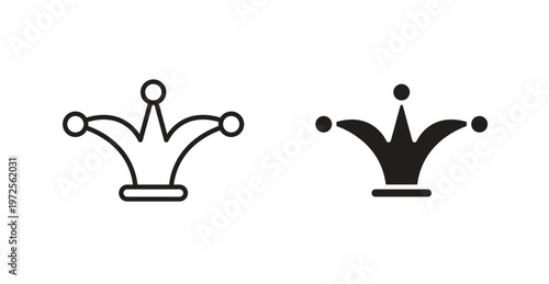 Jester hat icon for web design. icon symbol vector