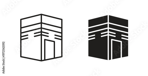 Kaaba icon for web design. icon symbol vector