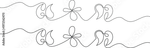 Elegant cursive script with decorative floral elements and swirls Vector