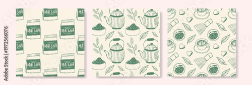 Classic Tea Motifs Repeating Pattern