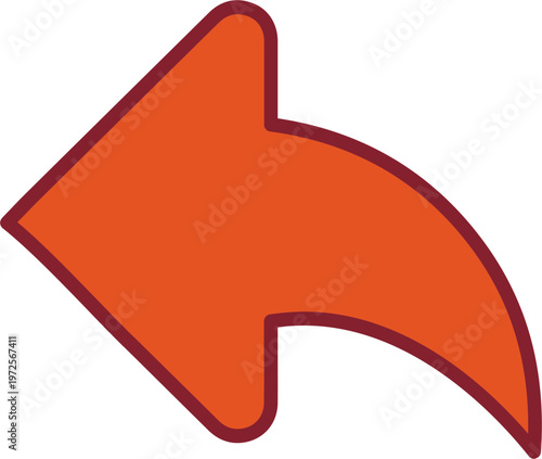 Left Back Arrow Vector Icon