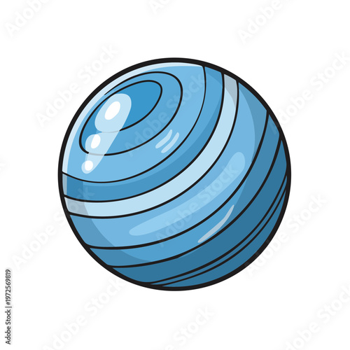 Blue Textured Fitness Ball for Exercise and Sports