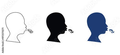 Spitting Icon Vector – Human Spitting Vector Art