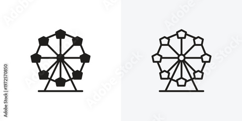 Ferris wheel vectors icons pack for apps and Ui Ux desigs