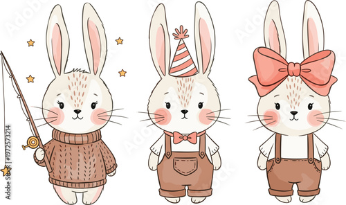 Cute avDinosaur Illustration Set Featuring T-Rex, Triceratops, and Brachiosaurus for Kids' Designs